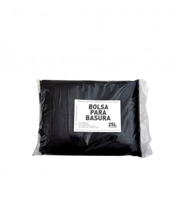 BOLSA NEGRA PARA BASURA DE 25 LITROS X100UND