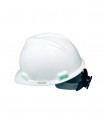 CASCO V-GARD JOCKEY FAS-TRACK C/PORTA LAMPARA BLANCO MSA C/ SUSPENSIÓN NYLON C/RATCHET