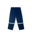 PANTALON DRILL AZUL CON CINTA REFLECTIVA TALLA L