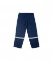 PANTALON DRILL AZUL CON CINTA REFLECTIVA TALLA S